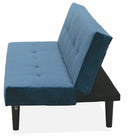 Divano Letto 2 Posti 166x77x65,5 cm in Velluto Soriani Blu