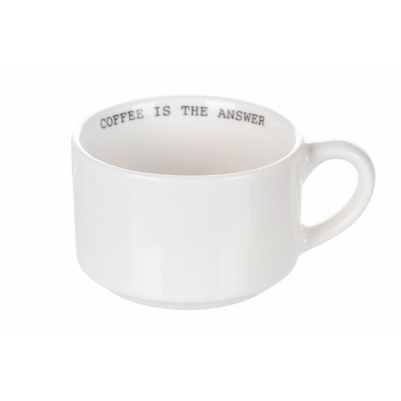 Set 6 Tazzine da Caffè Ø6,5x9x4,5 cm in Bone China VdE Tivoli 1996 Coffee is the answer