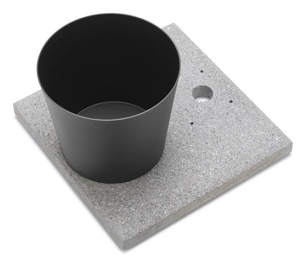 online Base con Vaschetta per Fontane con Ghiera Grande 40x40x5 cm in Cemento Belfer 42/BSE/3 Antracite