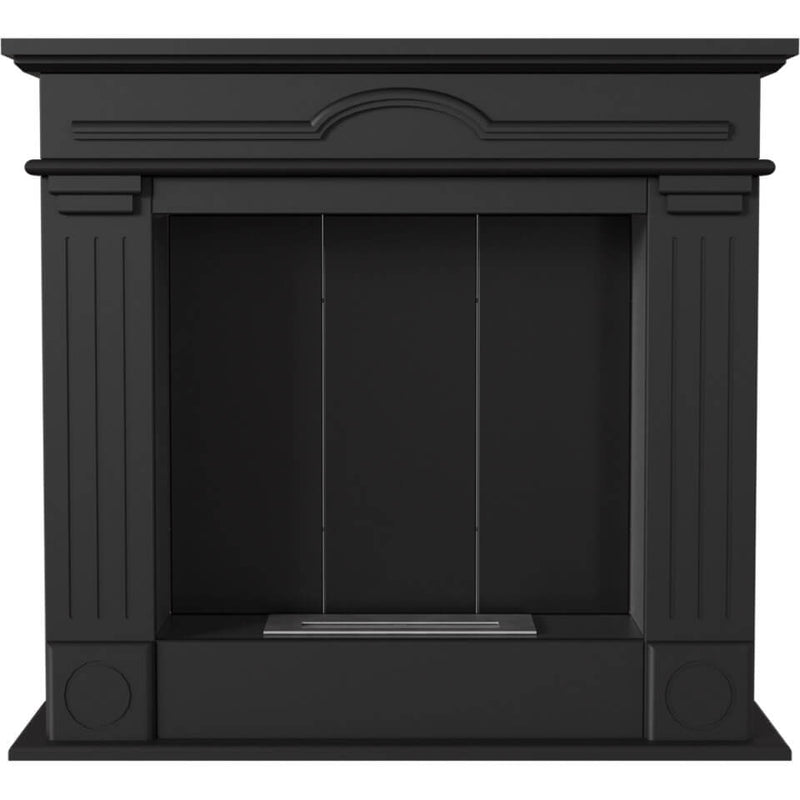 Camino a Bioetanolo da Pavimento 95x28x87 cm Flig San Jose Light Nero