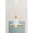 Lampada a sospensione Kano bianco oro 