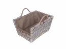 Cesta portalegna cloe svasato 2m con fodera juta cm 52x38xh26/36