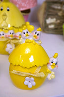 Set 2 Uova in Ceramica con Coperchio Larghezza 11 cm