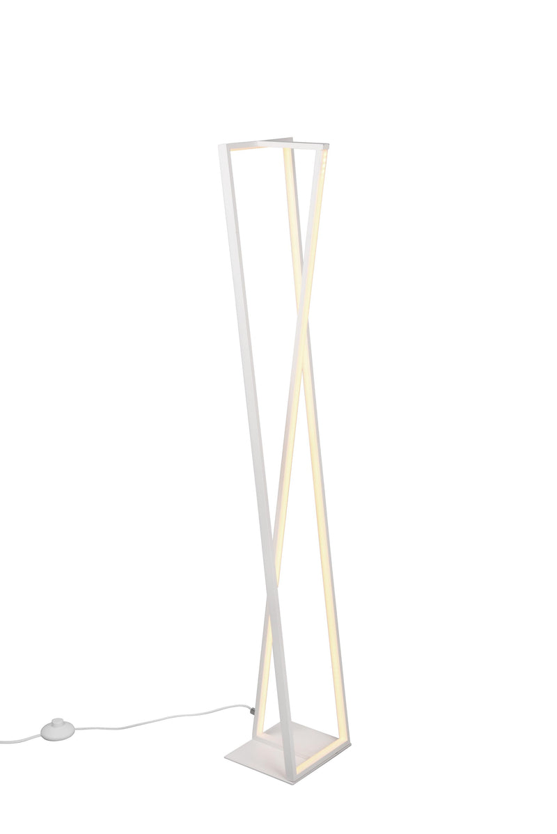 Piantana da Interno a led in Metallo Bianco Opaco