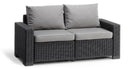 Divano 2 Posti da Giardino 141x68x71,5 cm in Resina Keter California Antracite