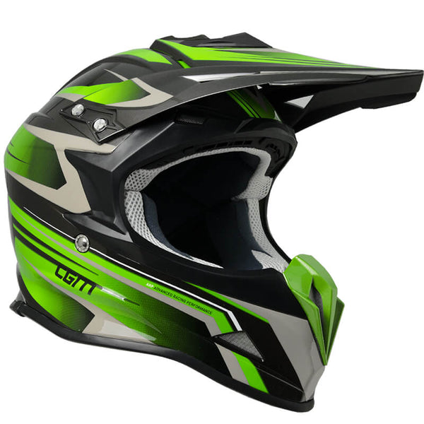 sconto Integralhelm für Moto Cross mit Peak CGM Track 601G Grün