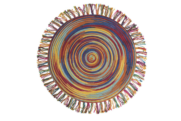 Set mit 6 runden Tischsets Ø44 cm mit Fransen Villa d'Este Home Tivoli Baita Terra online