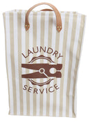 Borsa Portabiancheria con Manici 60x29x40 cm in Tessuto Beige