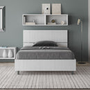 Letto 1 Piazza e Mezzo Testata Inclinata Demas Bianco Frassino Varie Misure