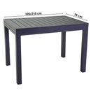 Tavolo Allungabile da Giardino 105/210x75xh75 cm in Alluminio Cleveland Antracite