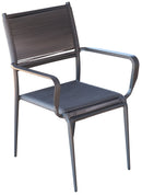 Sedia da Giardino in Alluminio e Corda Vorghini Cpraia Antracite