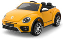 Macchina Elettrica per Bambini 12V con Licenza Volkswagen Maggiolino Gialla