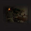 Quadro legno con led rettangolare cm 42x32x3