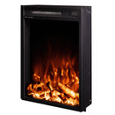 Camino Elettrico da Incasso 60x49,6x13,5 cm Effetto Fiamma 1500W Miriam Nero