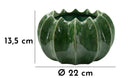 Cachepot Cactus Ø22x13,5 cm in Ceramica Verde      