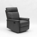 Poltrona Relax Reclinabile Manuale 80x94x102 cm in Similpelle Grigio