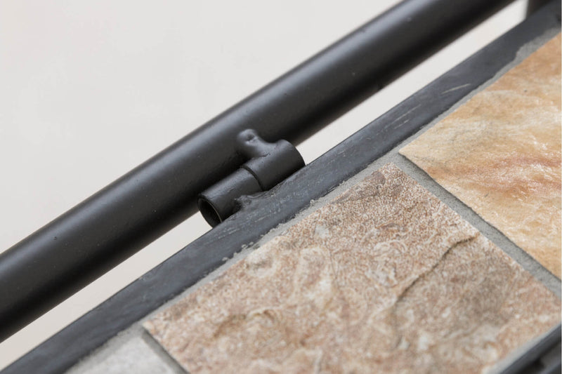 Panca da Giardino 123x53x91 cm in Ferro Battuto con Mosaico Soriani Cipro