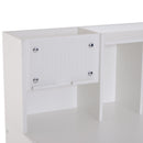 Scrivania da Ufficio in Legno 5 Scomparti e 2 Cassetti Bianco 120x60x115 cm 