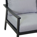 Set Salotto da Giardino Divano 2 Poltrone e Tavolino in Alluminio Shelton Antracite