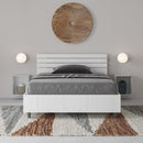 Letto 1 Piazza E Mezzo Ankel Testata Doghe Dritta  Bianco Frassino Varie Misure