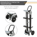 Cavalletto per Sega Troncatrice Universale Estensibile e Pieghevole Capacità 150 kg Nero e Argento  