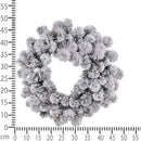 Corona Abetone innevata 80 Tips Ø50 cm 