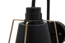 Lampada da Muro Elegant -D- 18x28x28 cm in Ferro Nero e Oro