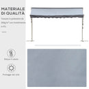 Tenda da Sole Autoportante 2,95x2,94 cm in Metallo e Poliestere Grigia