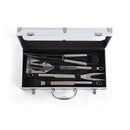 Set 4 Utensili per Barbecue in Acciaio con Valigetta 