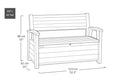 Panchina da Esterno Keter Deco Bench 60G 132,7x61,2x89 cm in DecoCoat Effetto Legno Noce