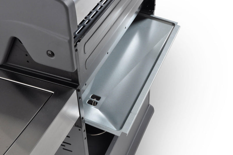 Barbecue a Gas GPL 4 Fuochi 133x57x112 cm in Acciaio Silver