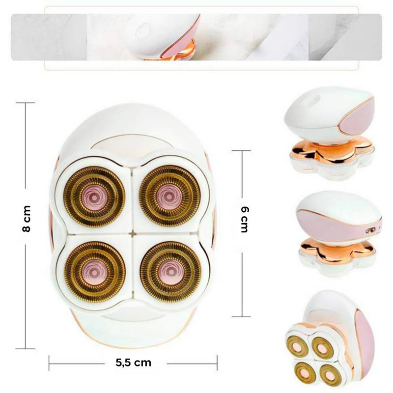 Epilatore Rasoio Elettrico Ricaricabile Indolore da Donna per il Corpo