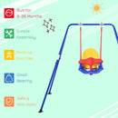 Altalena per Bambini da Giardino 140x110x120 cm Seggiolino con Cintura di Sicurezza Multicolor
