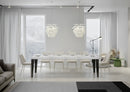  Tavolo Allungabile 200-460x90x77 cm Flame Premium Bianco Frassino Telaio Antracite