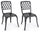Set 2 Sedie da Giardino 44x46x89h cm Faenza Antracite