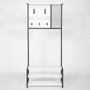 Mobile Ingresso con Scarpiera e Appendiabiti 78x30x182 cm in MDF Nomad Bianco