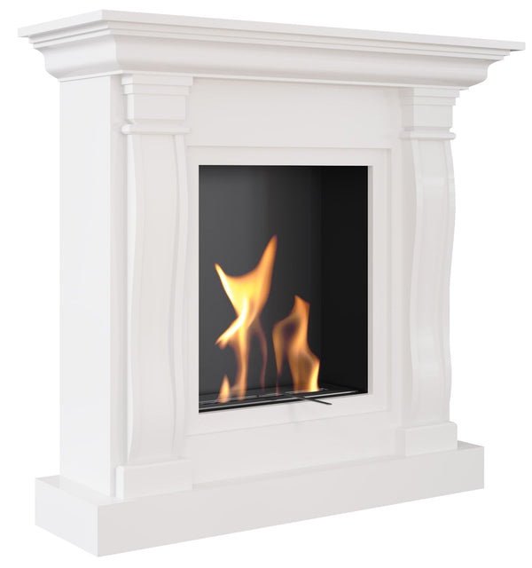 Bioethanol-Bodenkamin 110,9x31,1 cm Flig Odessa Weiß online