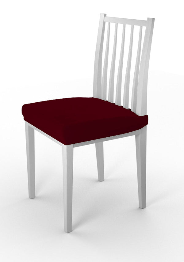 Set mit 2 Stretch-Stuhlhussen aus weinrotem Polyester sconto