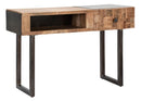 Console Mumbai 118x40x76 cm in Legno di Acacia e in Ferro Marrone e Nero