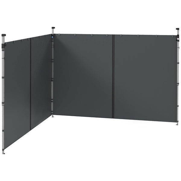 prezzo Set 2 Pareti Laterali per Gazebo 3x3m e 3x6m 295x195 cm in Tessuto Oxford Grigio Scuro