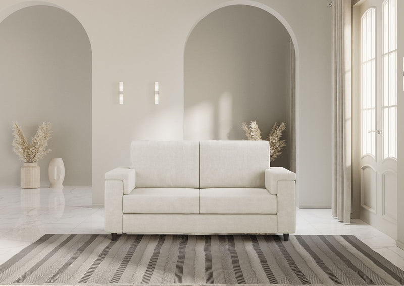 Divano 2 Posti 148x85x85 cm Marrak in Tessuto Latte