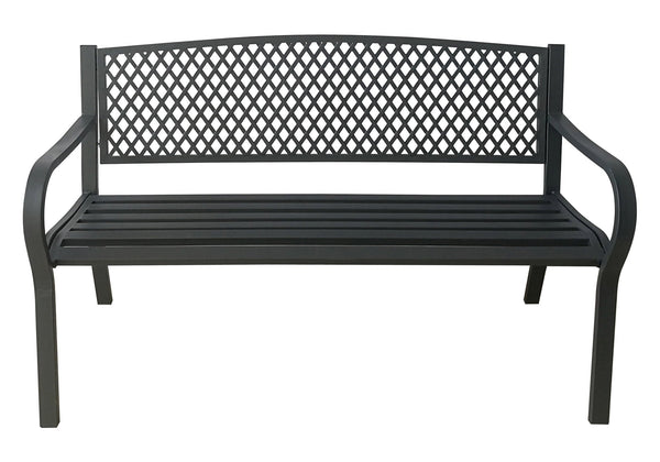 Graue Gartenbank aus Schmiedeeisen 124x79x62 cm acquista