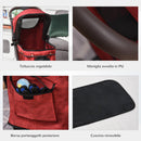Passeggino per Cani e Gatti Pieghevole 80x53x101 cm in Alluminio Rosso e Nero