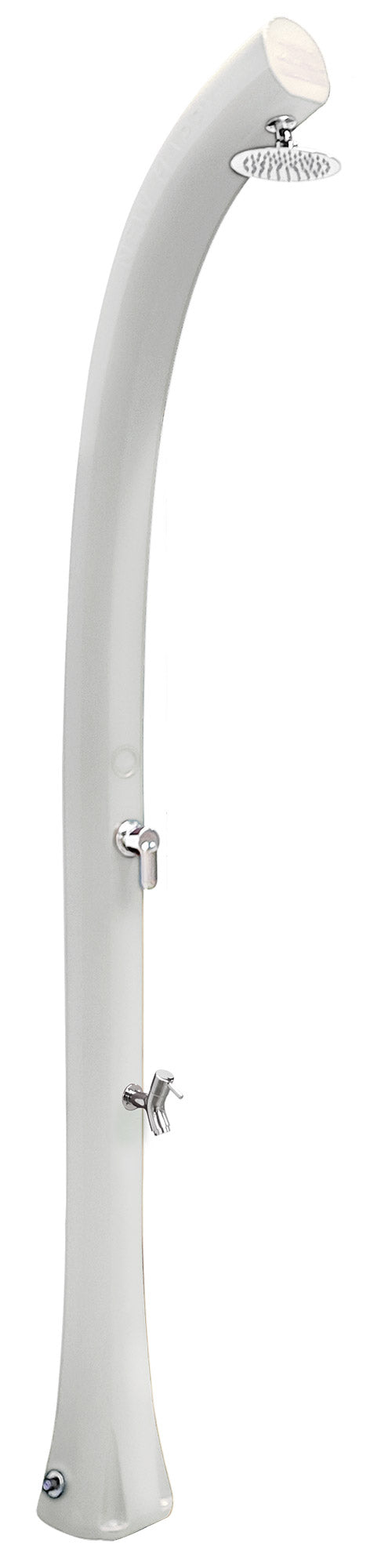 sconto Doccia Solare da Esterno Giardino 26L Miscelatore e Lavapiedi Arkema New Happy Bianca