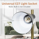 Lampada da Terra con 3 Paralumi E27 in Metallo  Nero e Bronzo