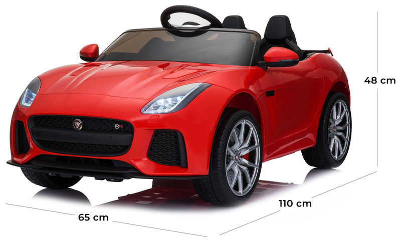 Macchina Elettrica per Bambini 12V con Licenza Jaguar F-Type SVR Rossa