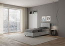 Letto Singolo Testata Dritta Demas Grigio Varie Misure