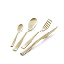 Servizio Set di Posate 24 Pezzi in Acciaio 18/10 Sabbiato PVD Eme Etoile Sabbiato Champagne