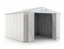 Casetta Box da Giardino in Lamiera di Acciaio Porta Utensili 327x269x217 cm Enaudi Bianco