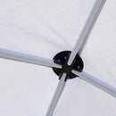 Gazebo da Giardino 2.5x2.5m in Acciaio Pieghevole Tessuto Oxford Bianco 
